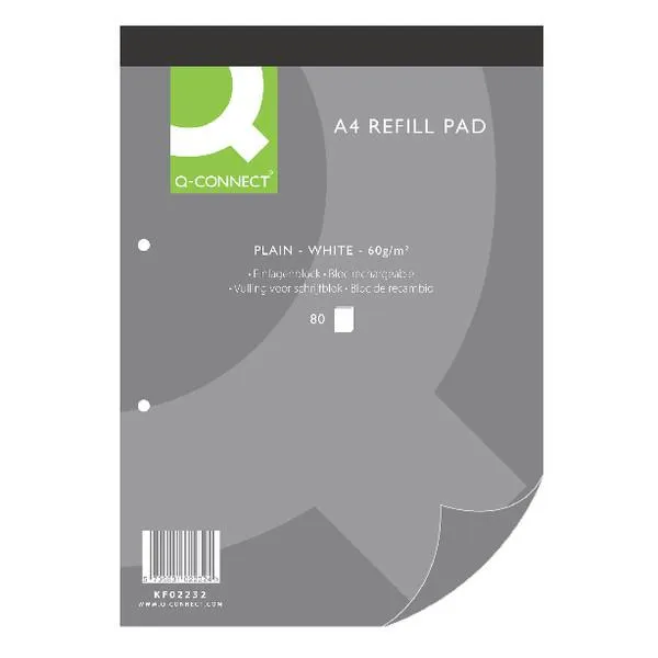 Q-Connect Plain A4 Refill Pad 80 leaf KF02232