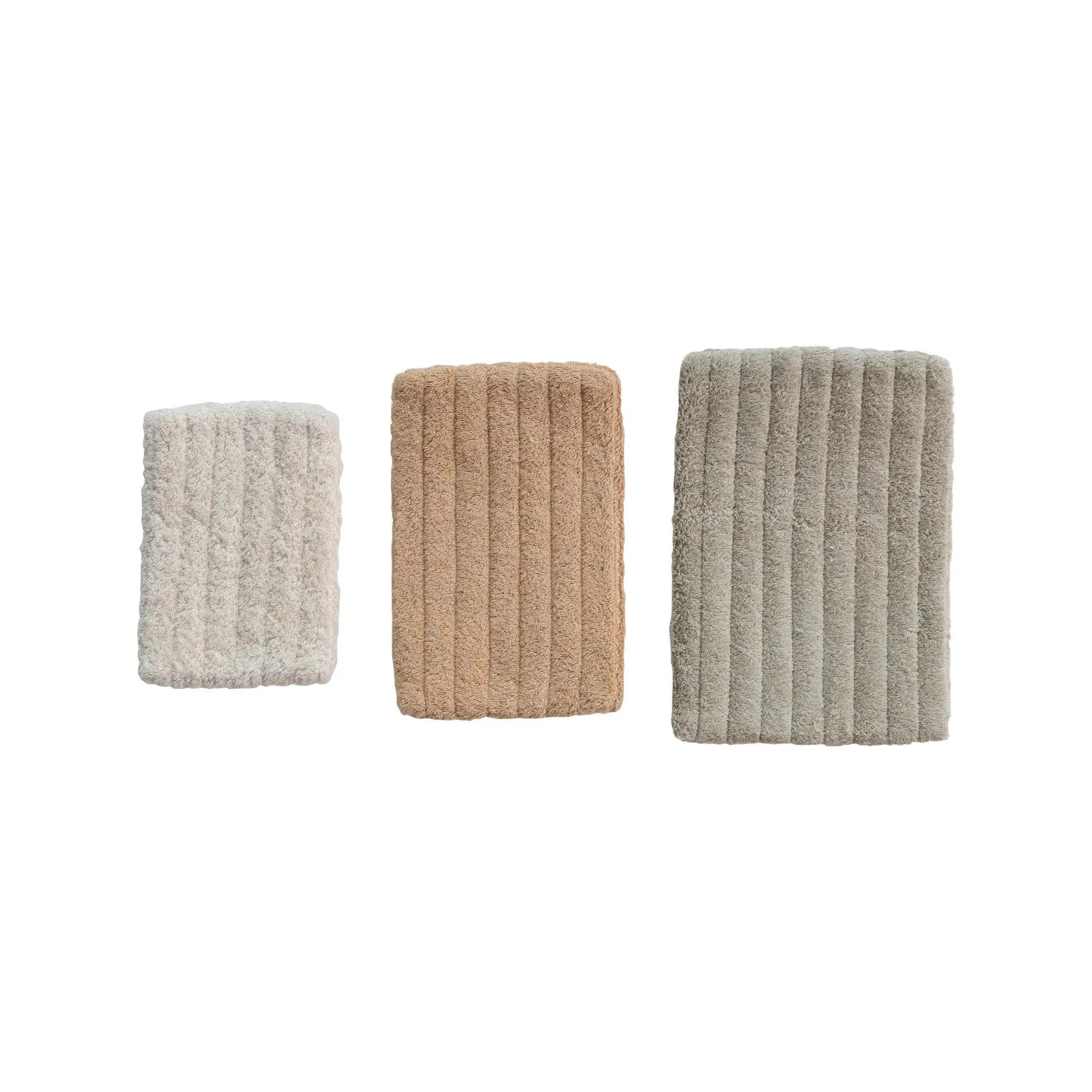 Quilted Cotton Terry Zip Pouches w/ Cotton Lining