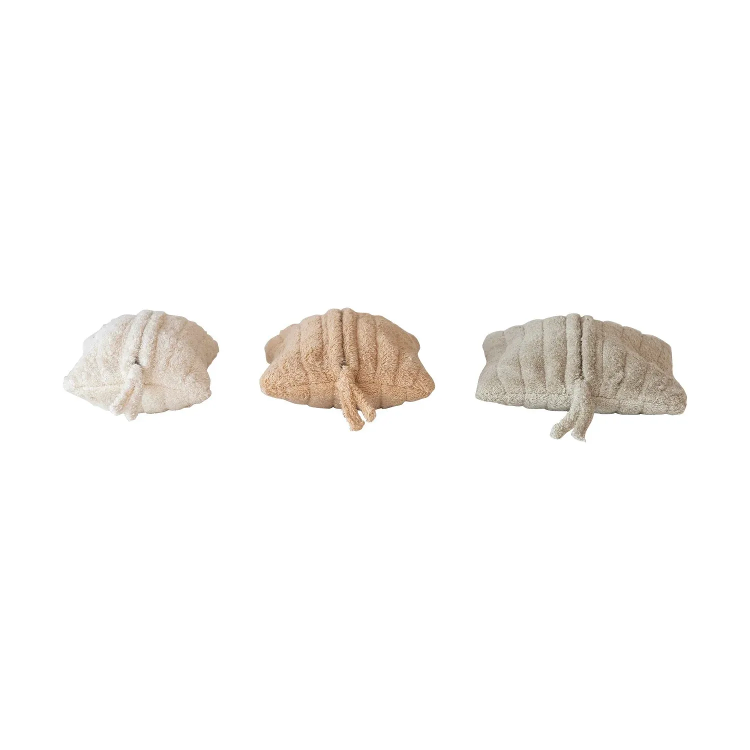 Quilted Cotton Terry Zip Pouches w/ Cotton Lining