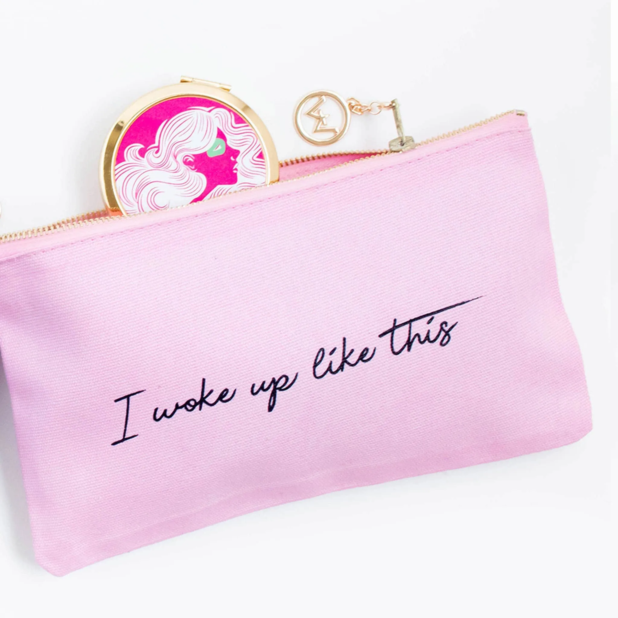 "I Woke Up Like This" Cosmetic Bag