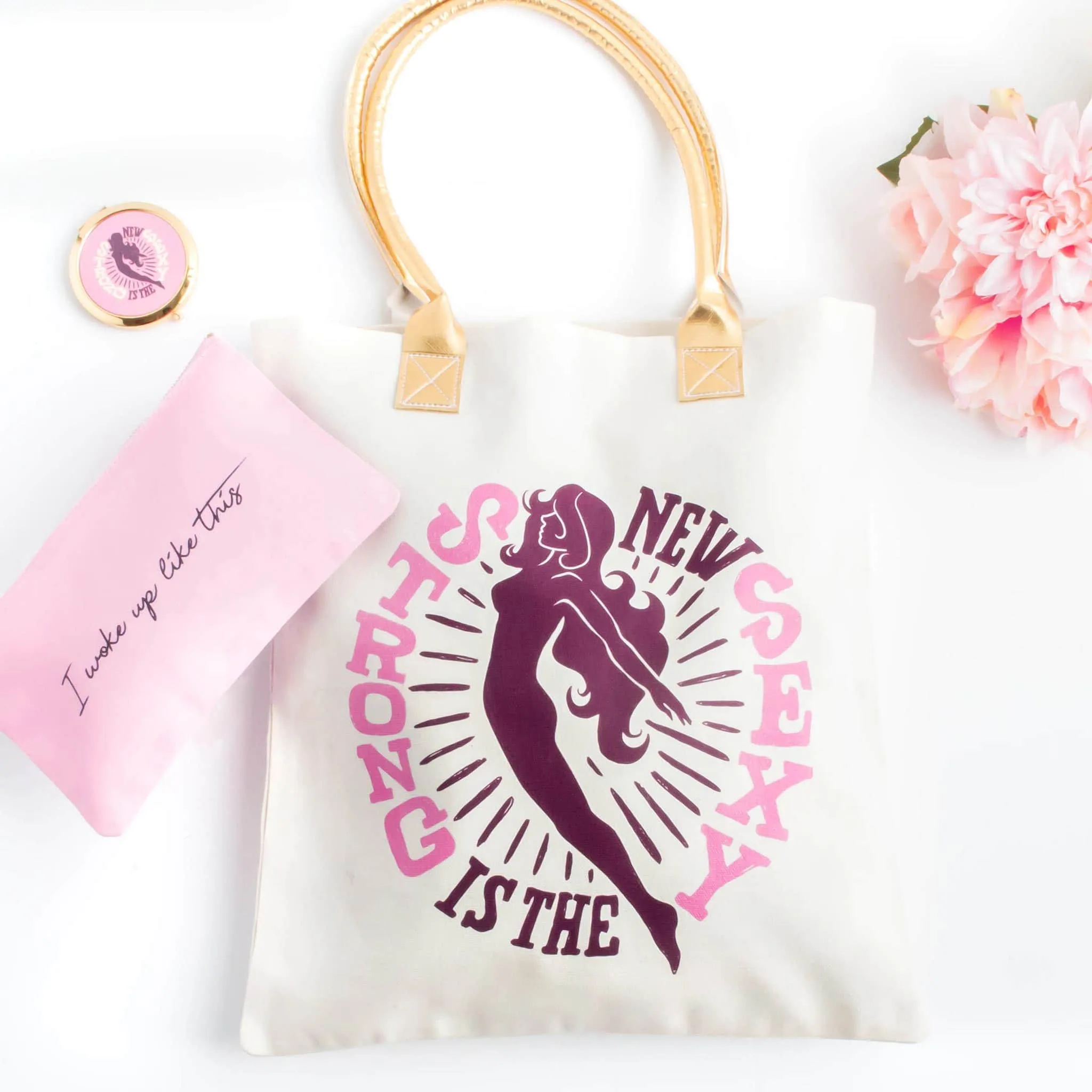 "I Woke Up Like This" Cosmetic Bag