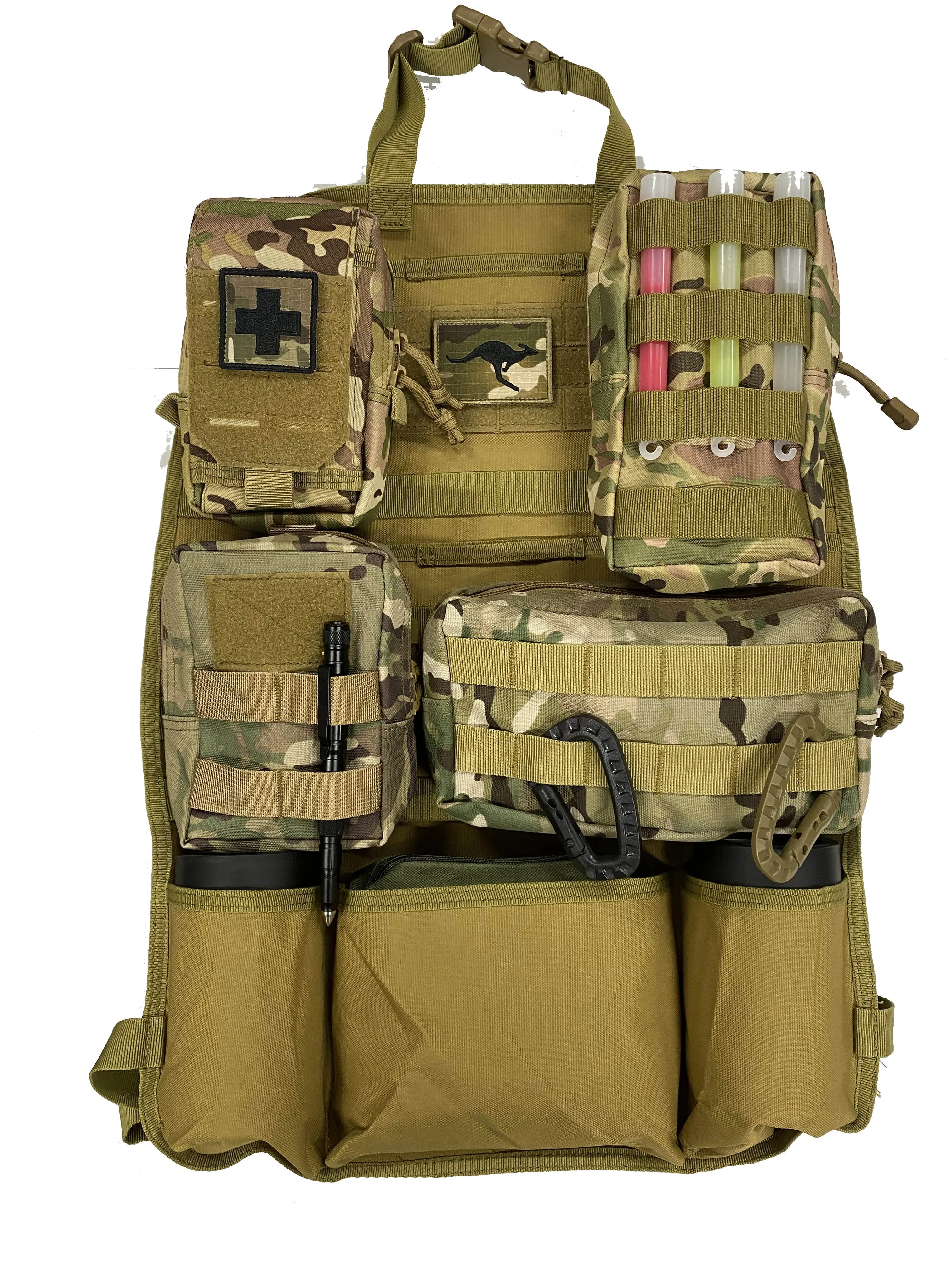 Recon GS2 Mil Spec Tactical seat organizer complete with 4 MOLLE Pouches