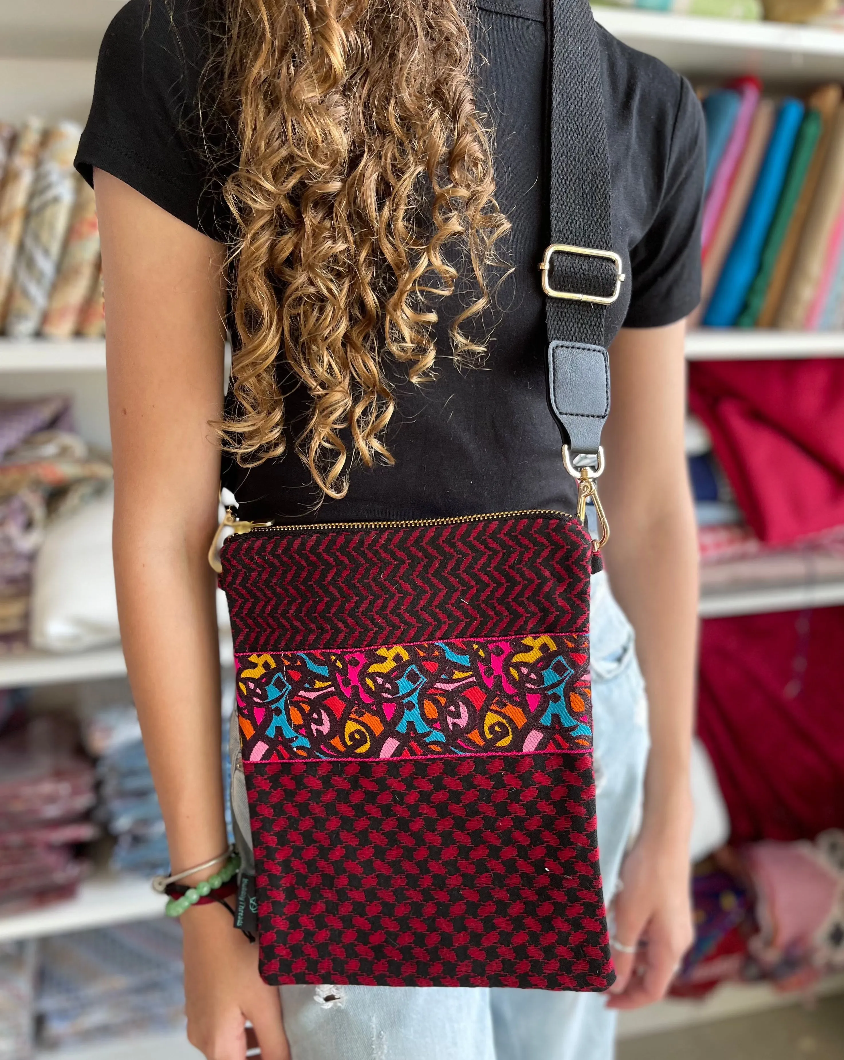Red and Black Passport Pouch