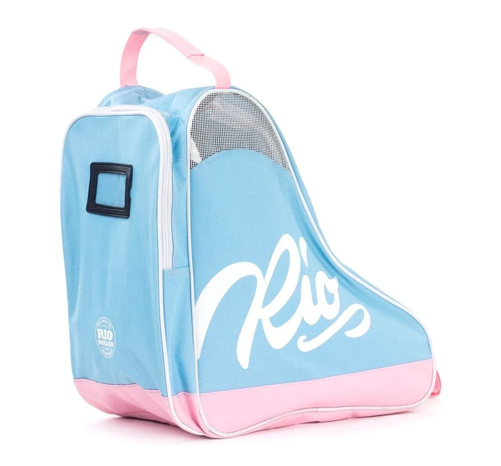 Rio Roller Script Quad Roller Skate Bag - Blue / Pink