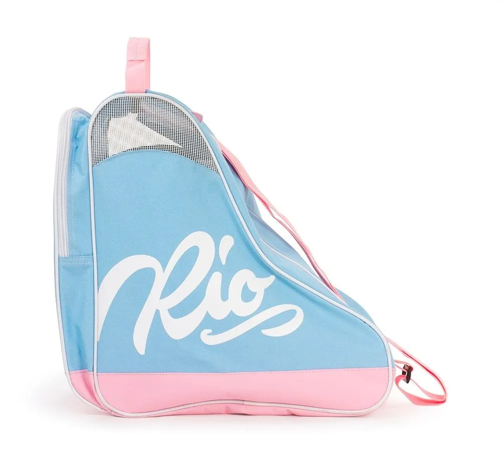 Rio Roller Script Quad Roller Skate Bag - Blue / Pink