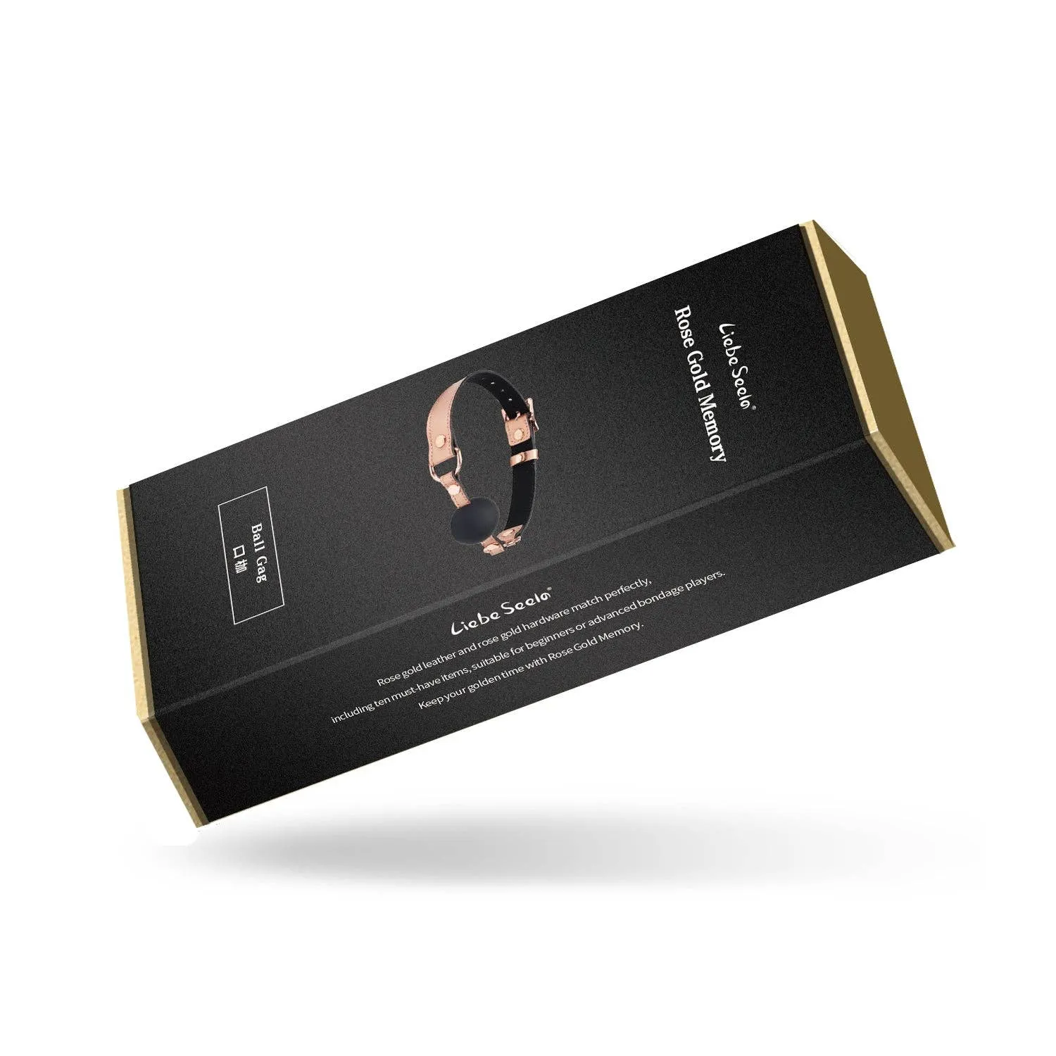 Rose Gold Silicone Ball Gag with Leather Strap