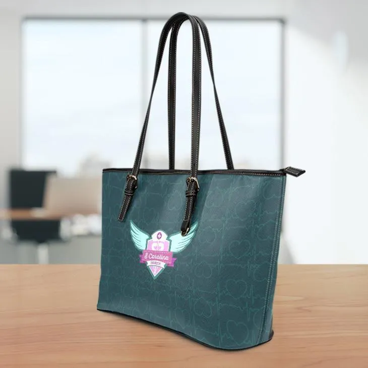 SC Nurse Large Leather Tote Bag