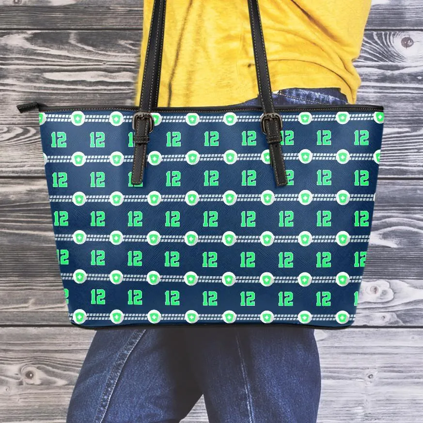 Seattle Nurse Large Leather Tote Bag