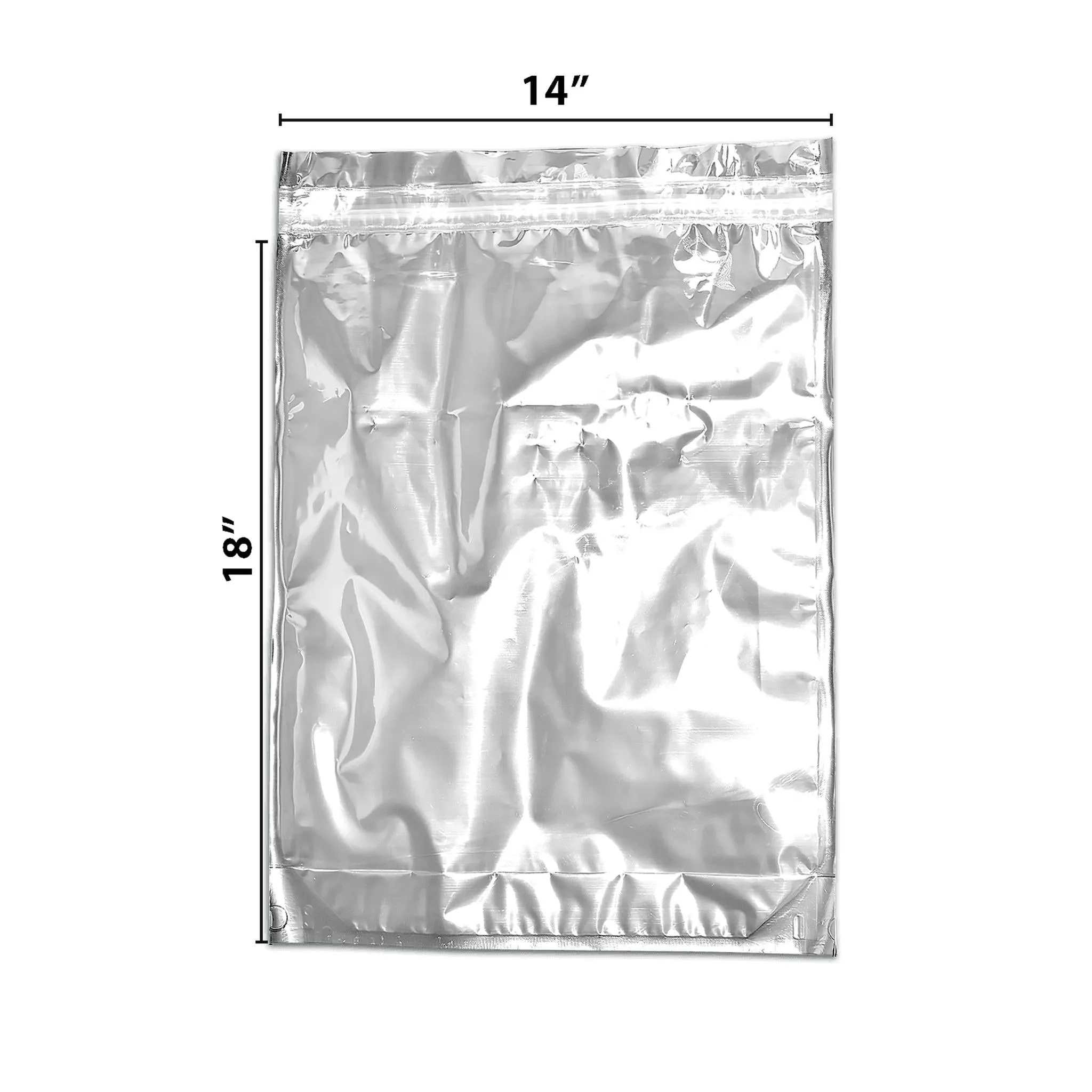 Shiny Clear Mylar Flat Ziplock Pound Bags