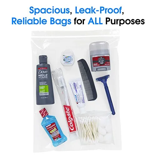 SPARTAN INDUSTRIAL - 12inch X 15inch (100 Pack) 2 Mil Clear Reclosable Zip Plastic Poly Bags with Resealable Lock Seal Zipper
