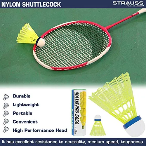 Strauss Nylon Shuttle, Green (Medium Slow, 76, Pack of 12)
