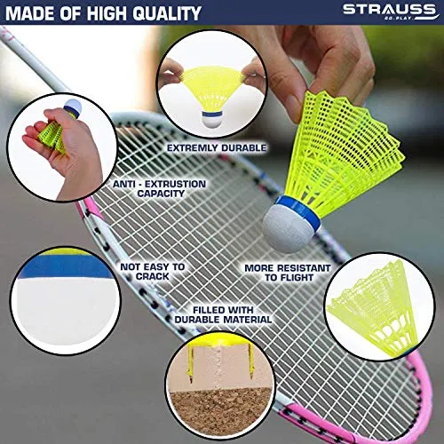 Strauss Nylon Shuttle, Green (Medium Slow, 76, Pack of 12)