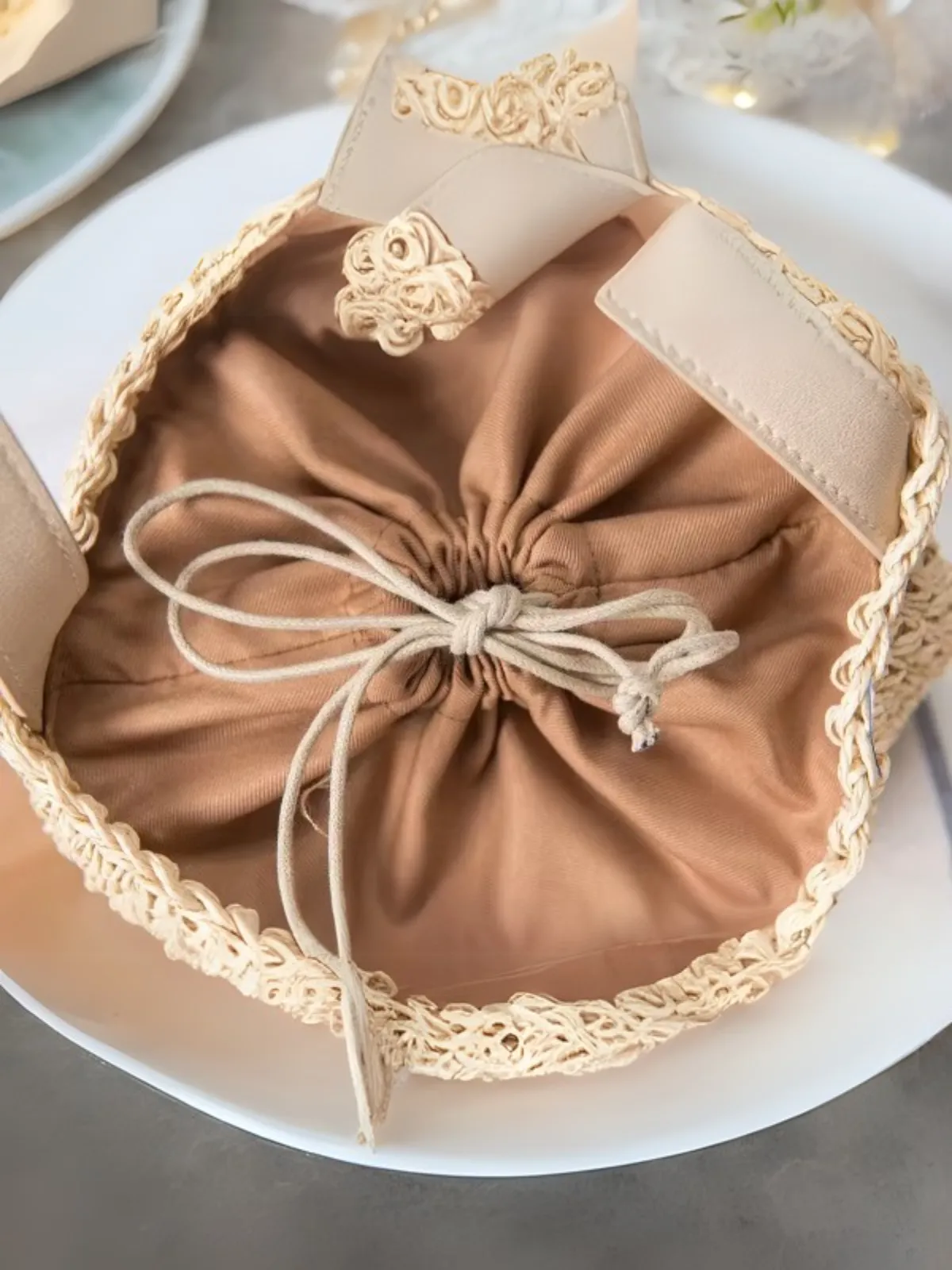Sweet As Cherry Straw Handbag