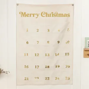Timber Tinkers Extra Large Merry Christmas Advent Calendar - Cream