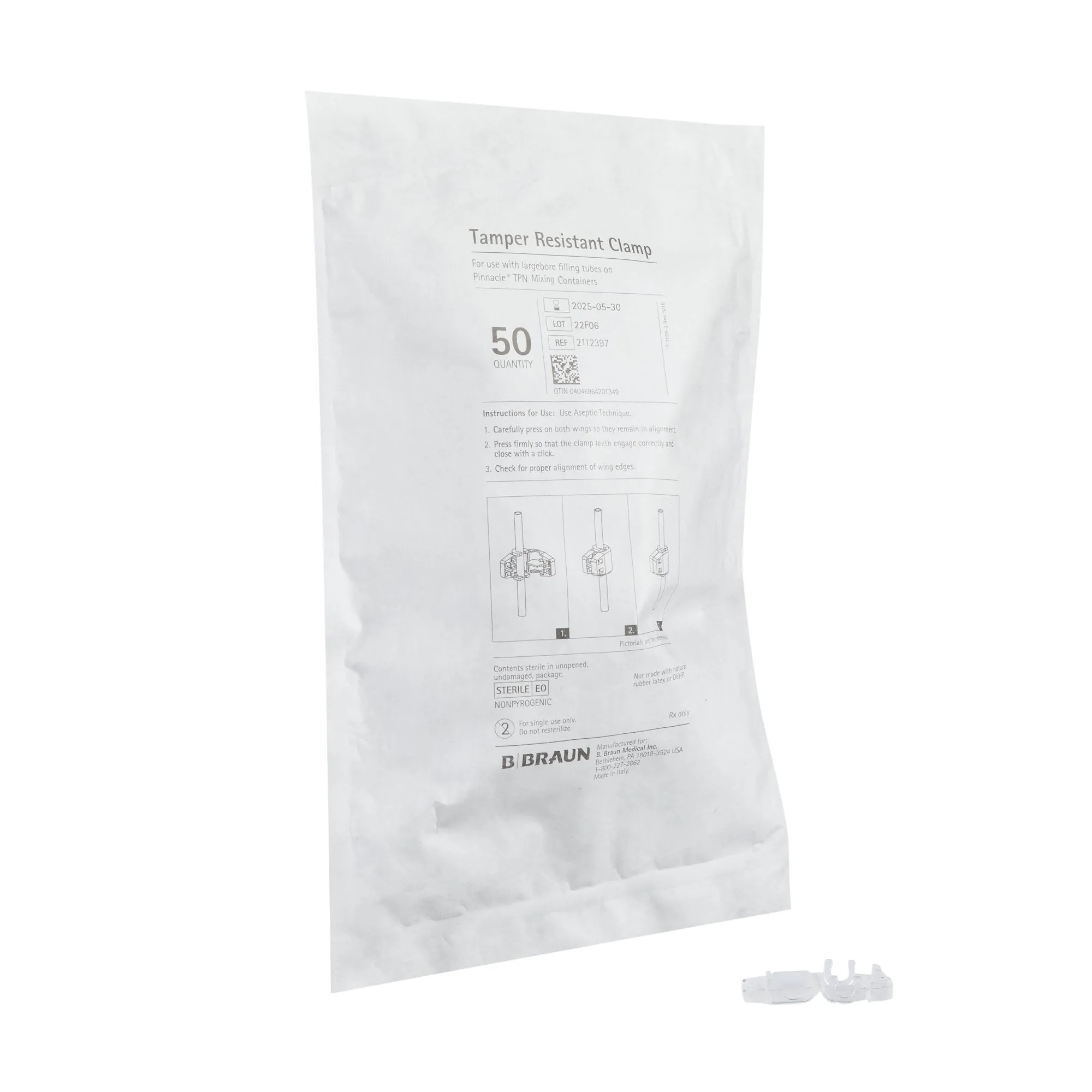 TPN Bag Tamper Resistant Clamp Pinnacle