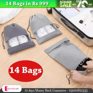 Travel Organizer & Sale Azaadi Dustproof Offer Pouches Vibrant (14 Bags) 14 Shoe Summer event