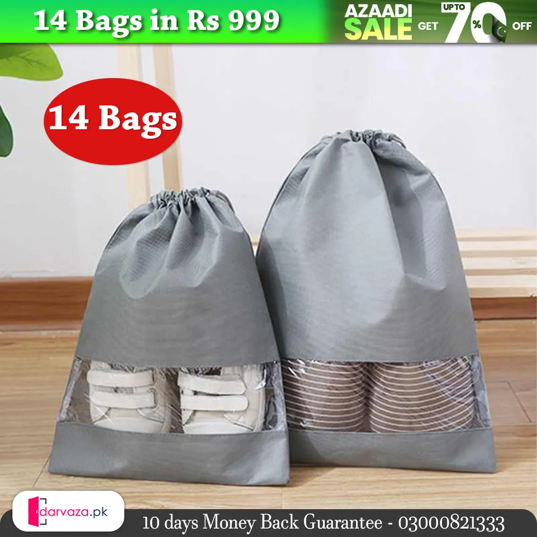 Travel Organizer & Sale Azaadi Dustproof Offer Pouches Vibrant (14 Bags) 14 Shoe Summer event