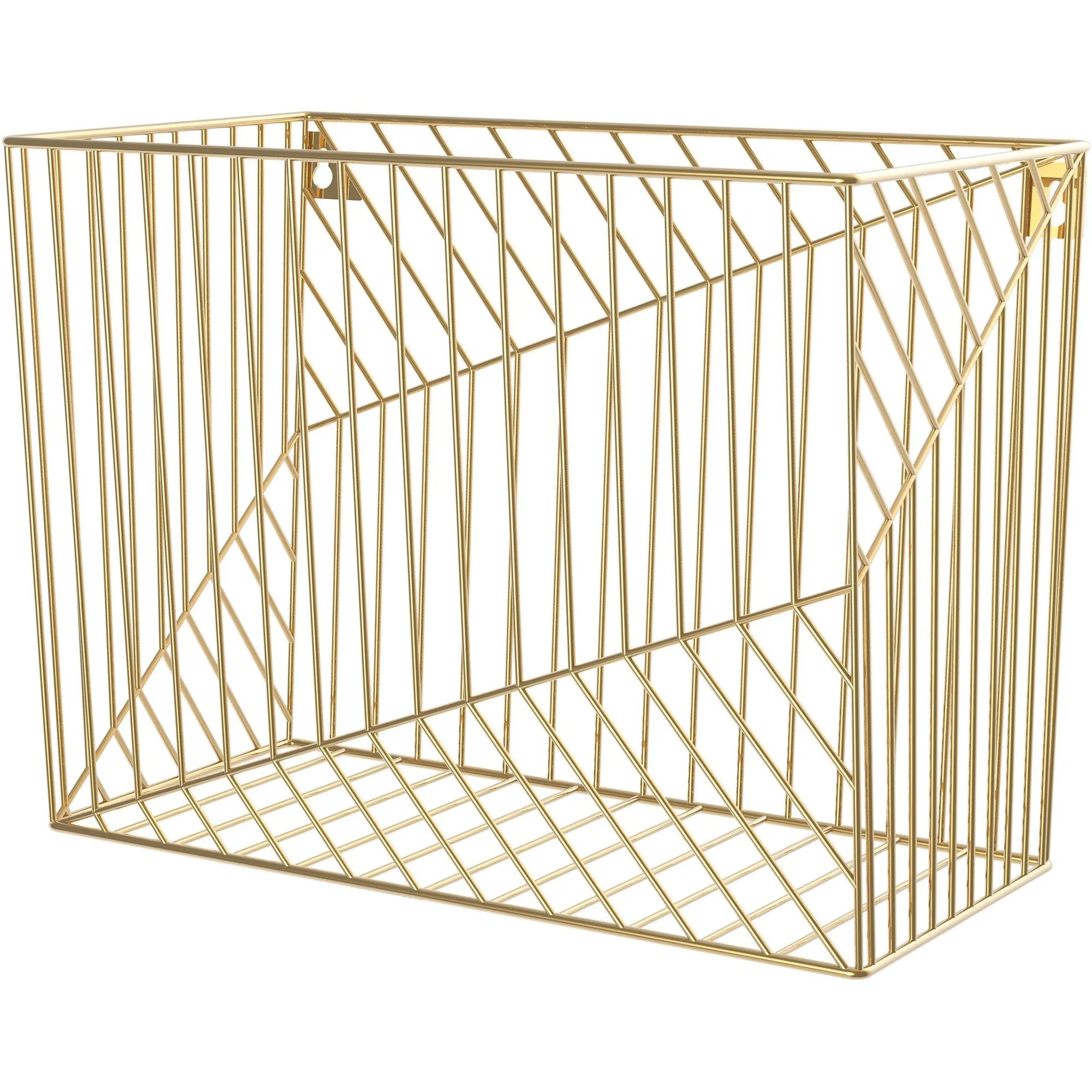 U Brands Metal Hanging File Organizer, Desktop Accessory, Vena Collection, Gold (3231U02-06)