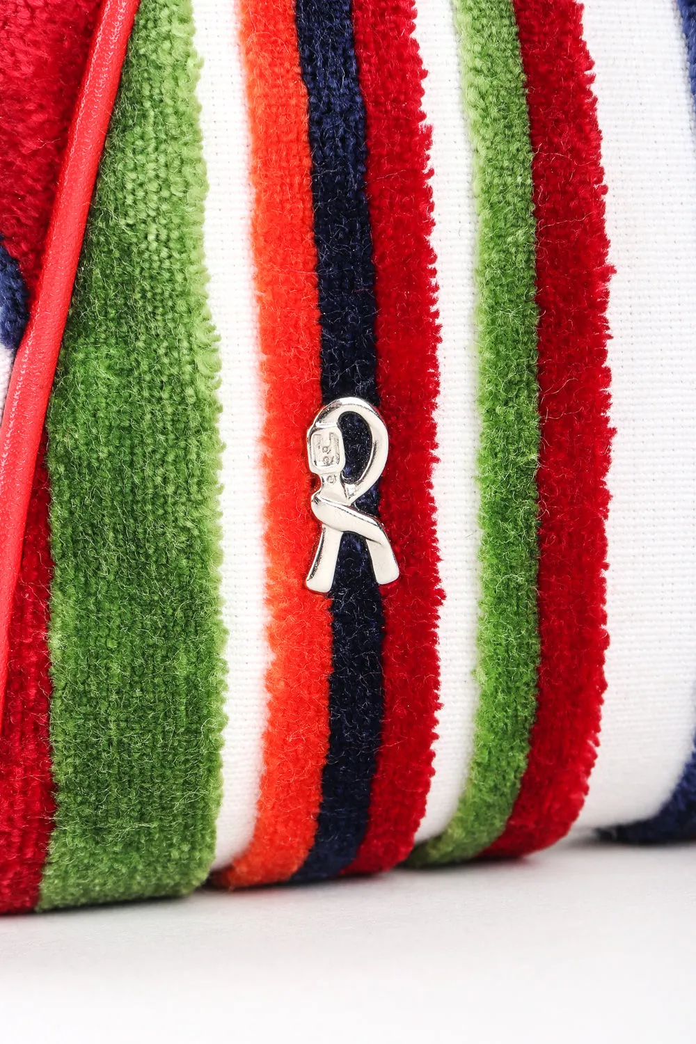 Velvet Striped Slim Frame Bag