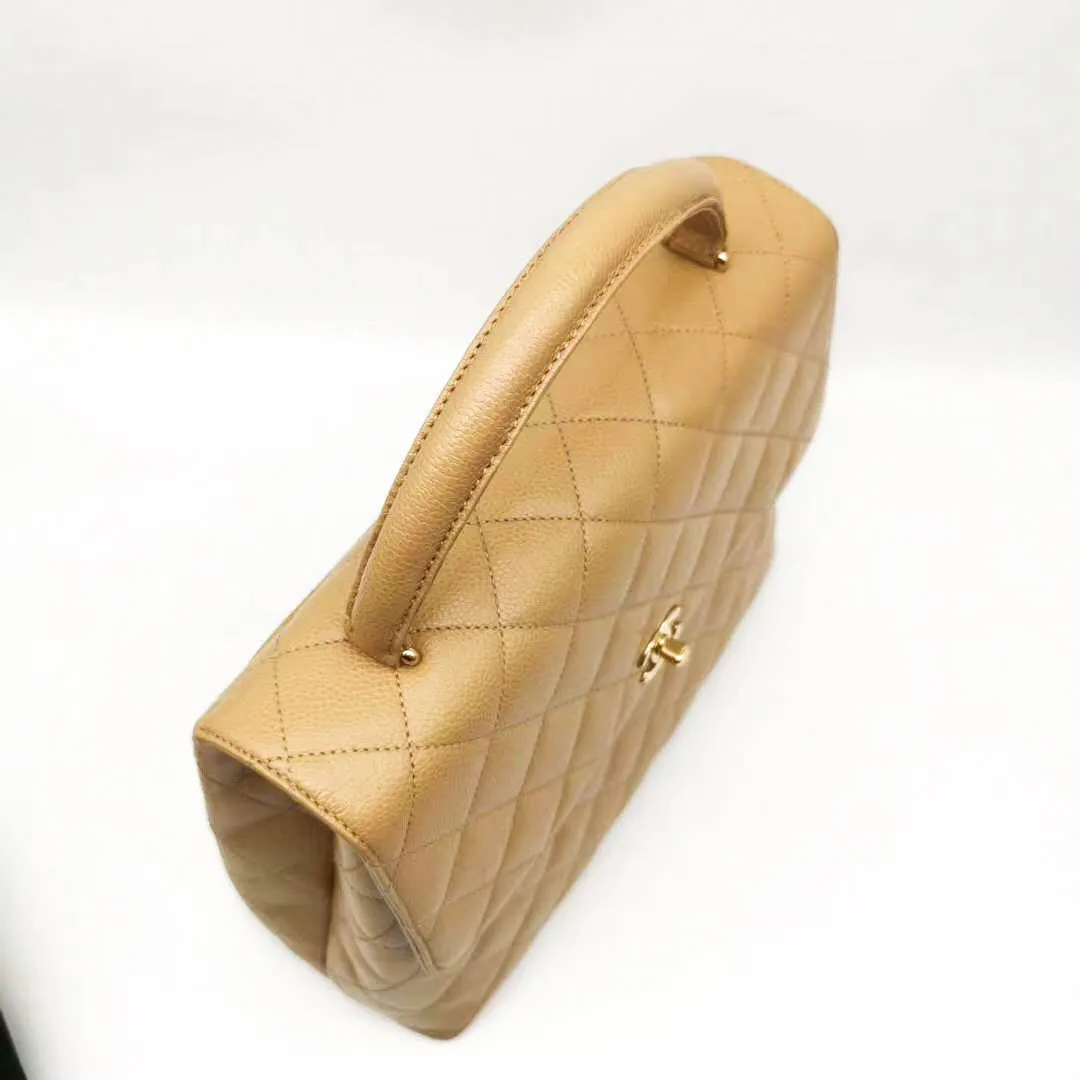 Vintage Kelly Bag in Beige Caviar