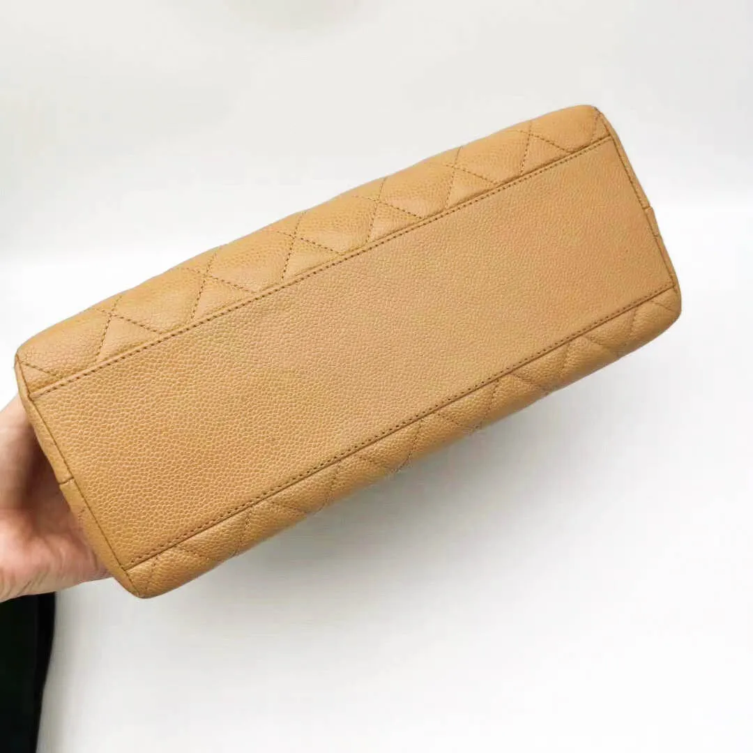 Vintage Kelly Bag in Beige Caviar