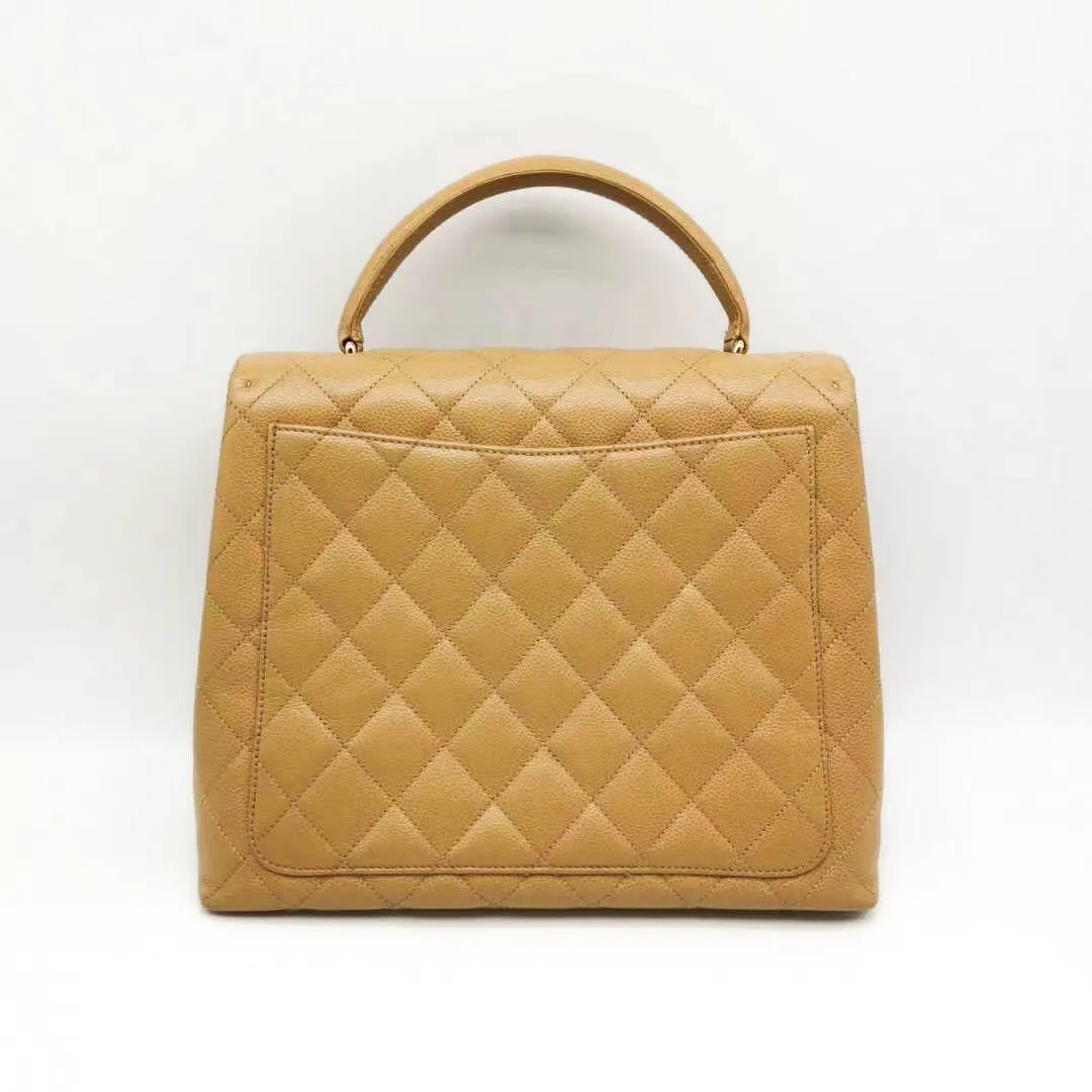 Vintage Kelly Bag in Beige Caviar