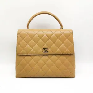 Vintage Kelly Bag in Beige Caviar
