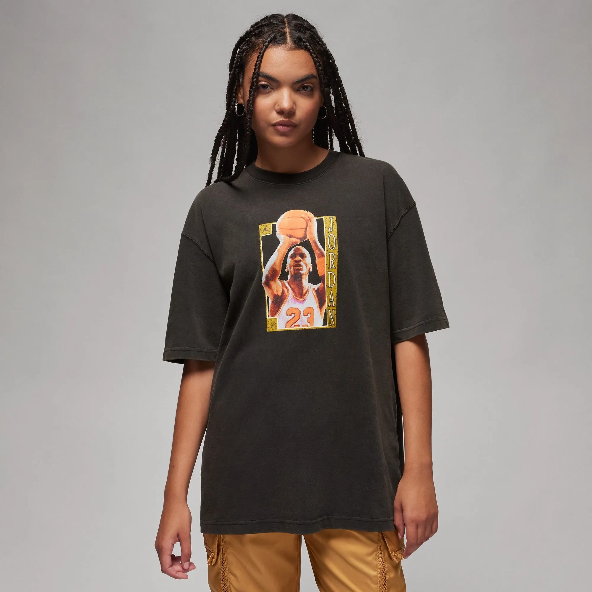 W OVERSIZED GRAPHIC SHIRT "BLACK"