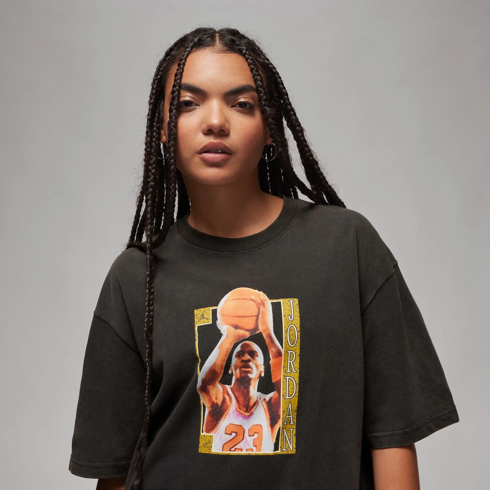 W OVERSIZED GRAPHIC SHIRT "BLACK"