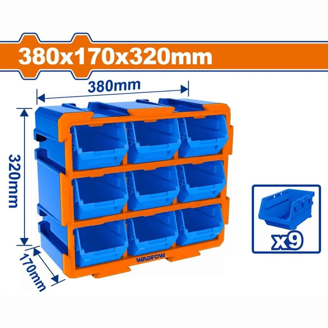 Wadfow 9 Pieces Modular Storage Tower - WTB8330