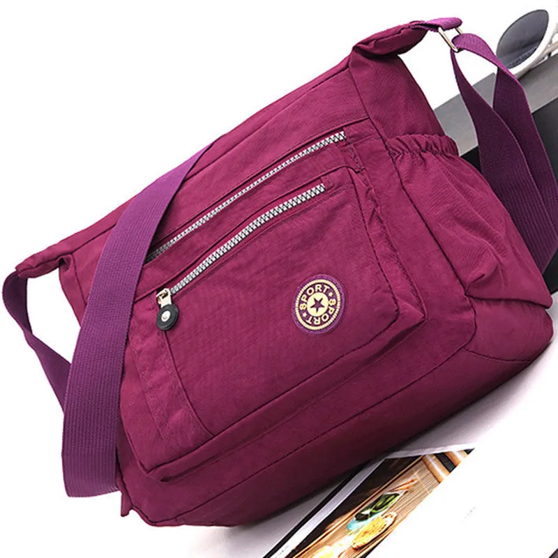 Women's Nylon Lightweight Waterproof Wash Large Capacity Crossbody Bags