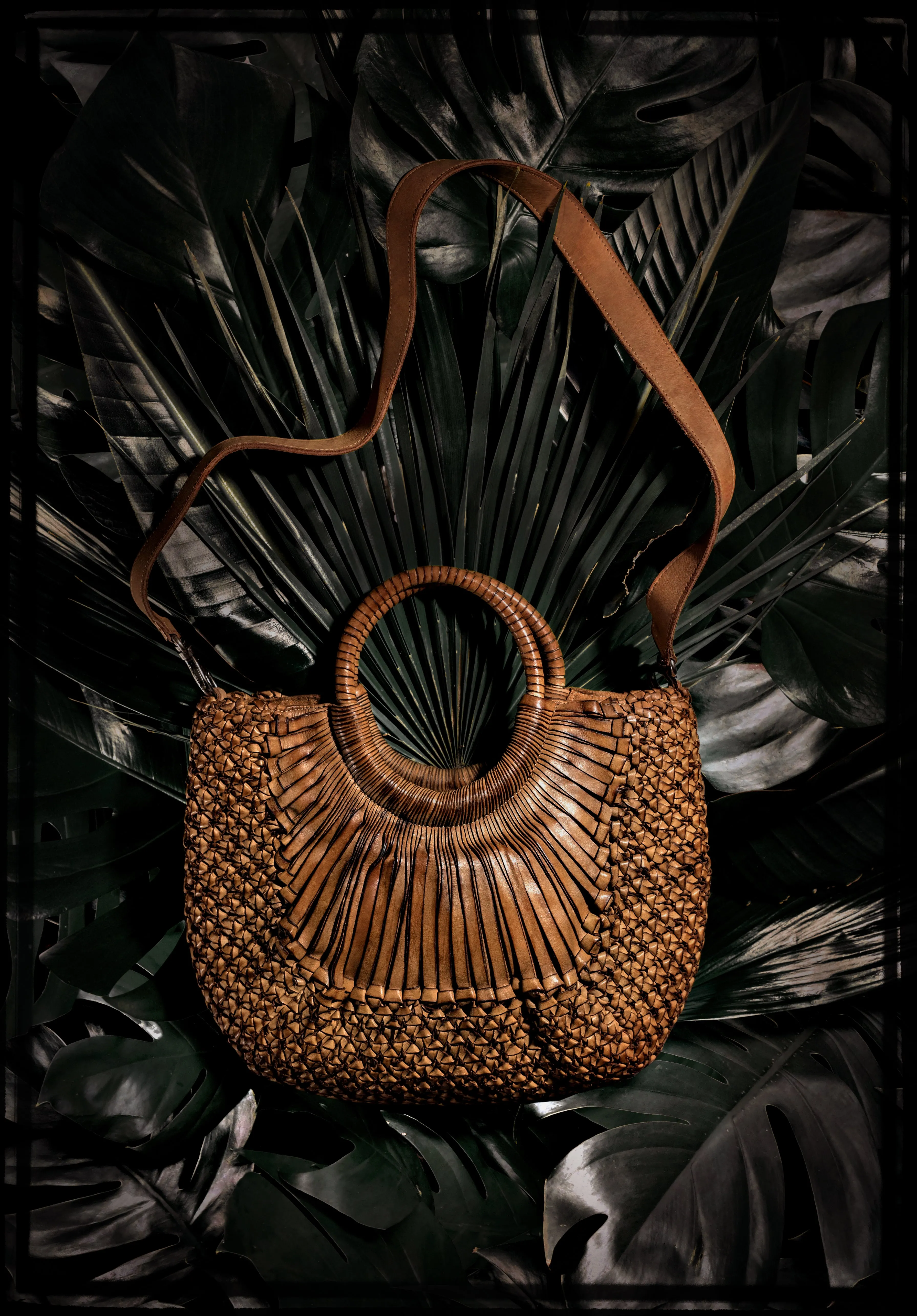Woven Leather "Kenia" Small Satchel by Federico Nardini