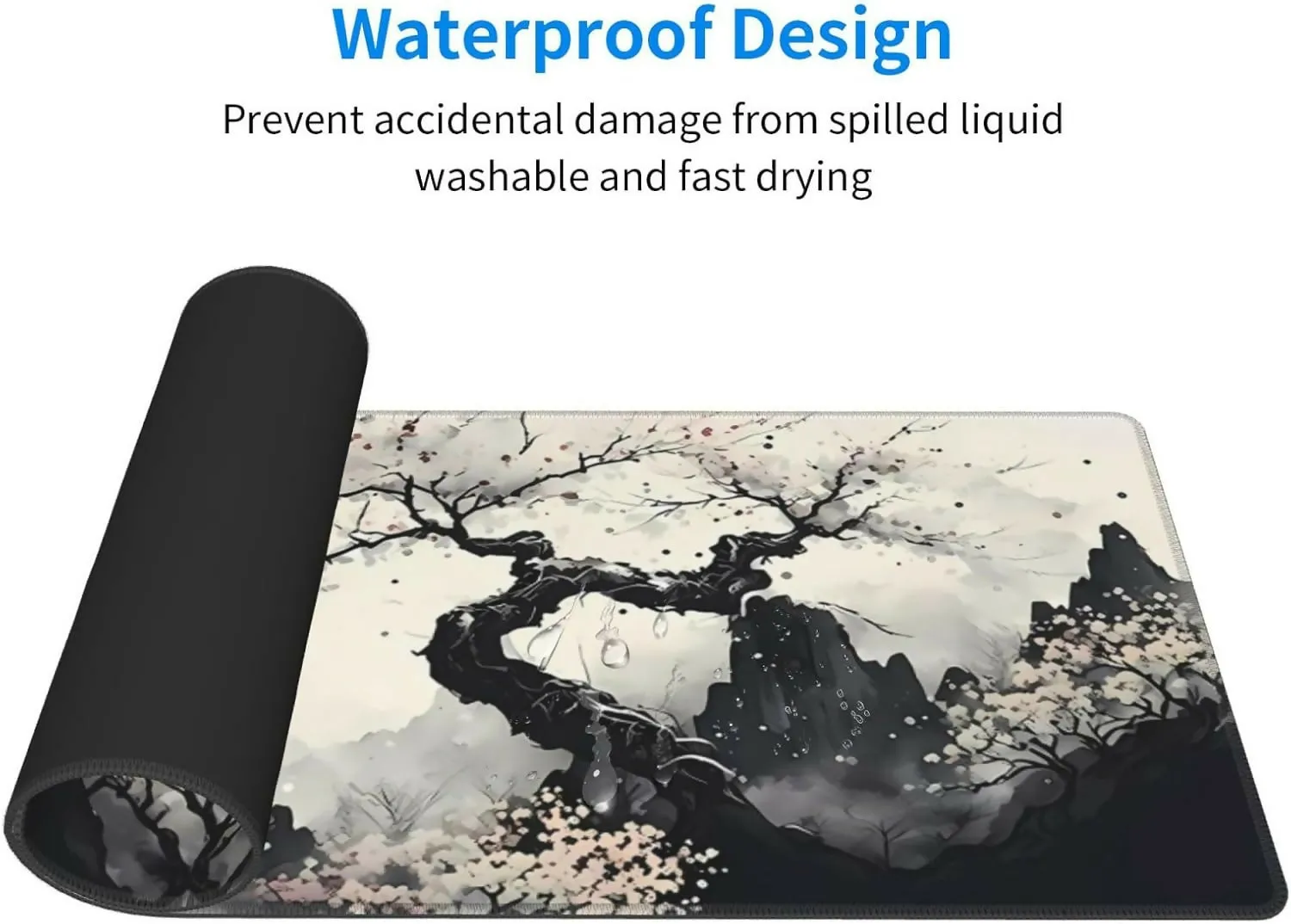 XL Mouse Pad, Japanese Anime Themed, Non-Slip Rubber Base, 31.5” x 11.8”