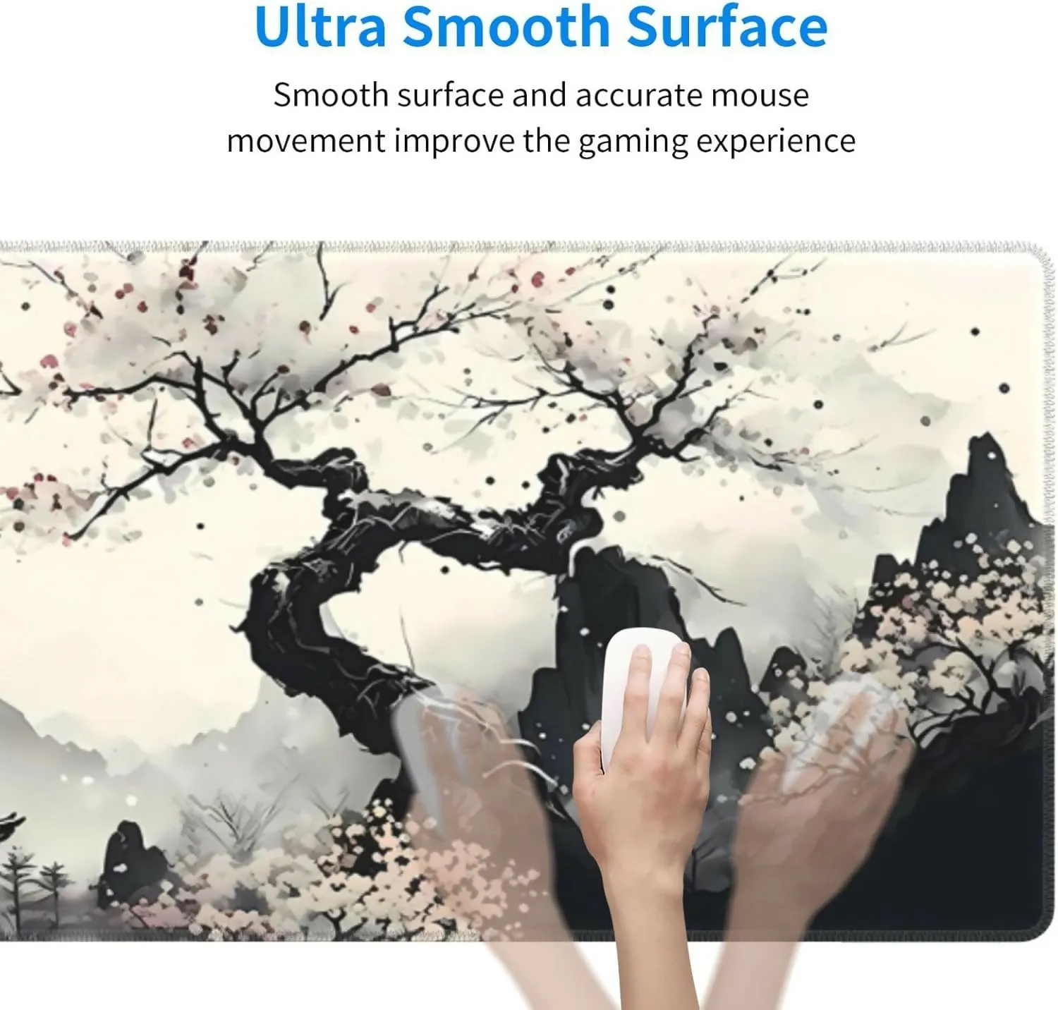 XL Mouse Pad, Japanese Anime Themed, Non-Slip Rubber Base, 31.5” x 11.8”