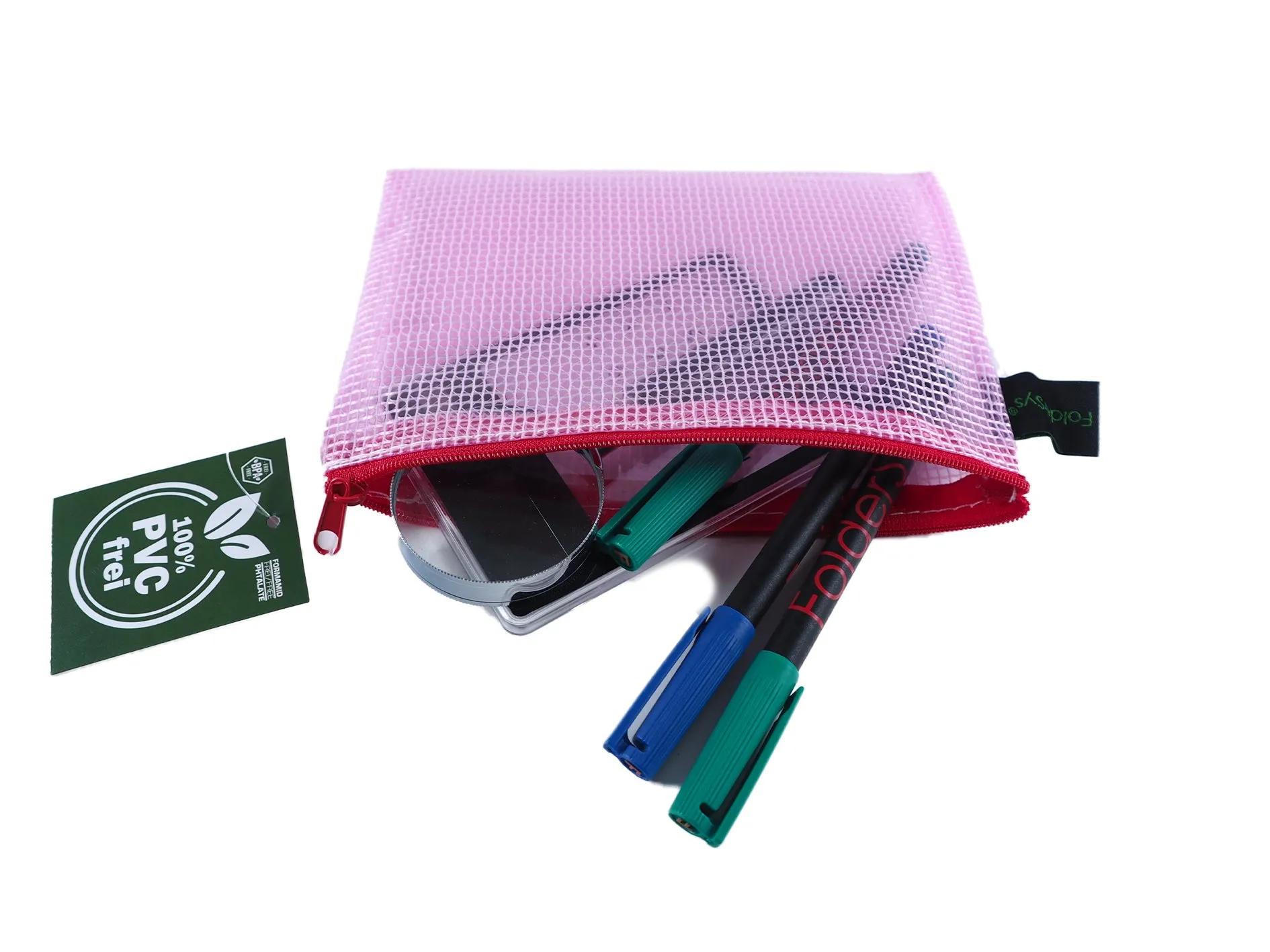 Zippered Bag Mesh, coloured EVA (PVC-free)  DIN A5