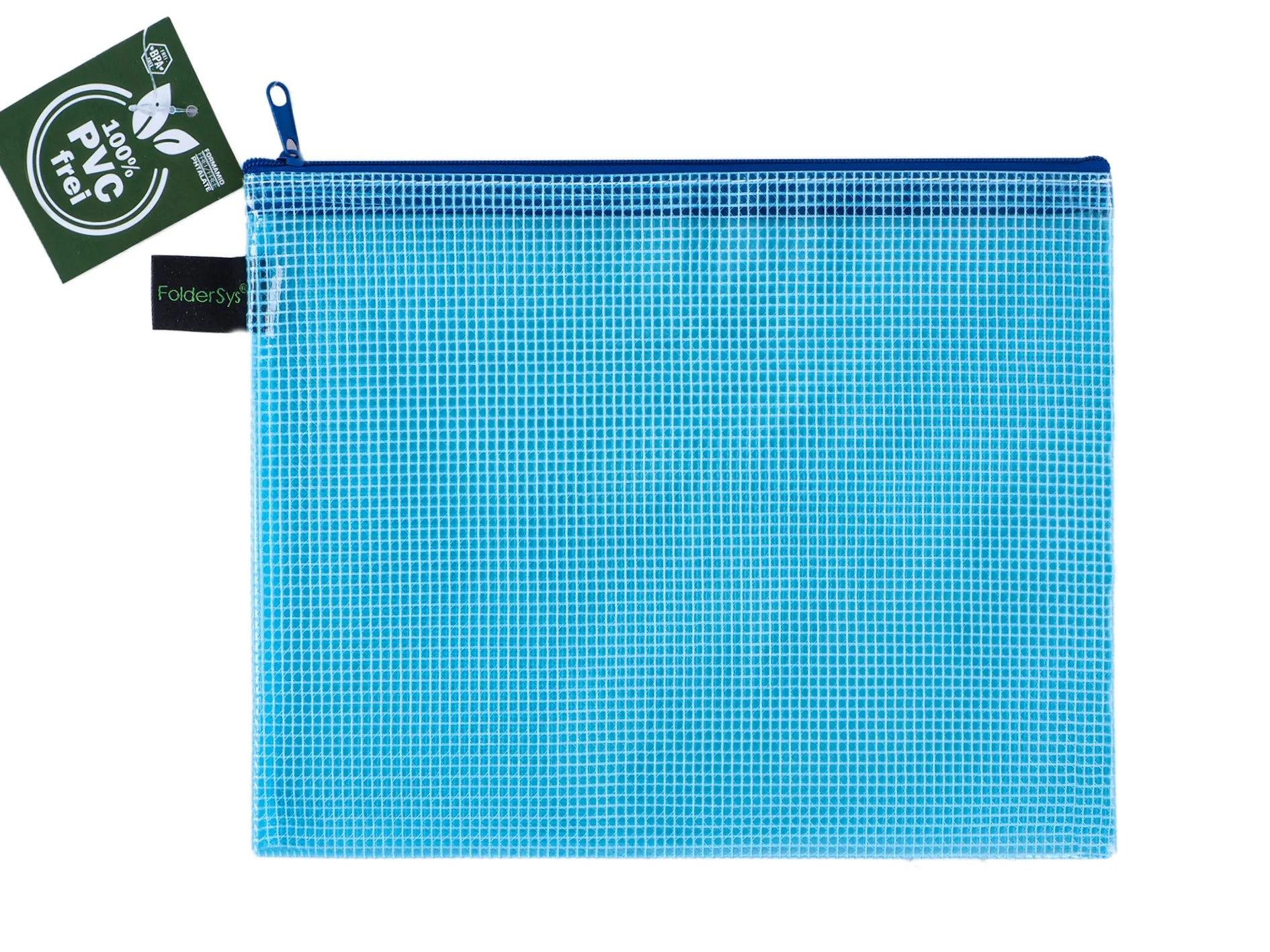 Zippered Bag Mesh, coloured EVA (PVC-free)  DIN A5