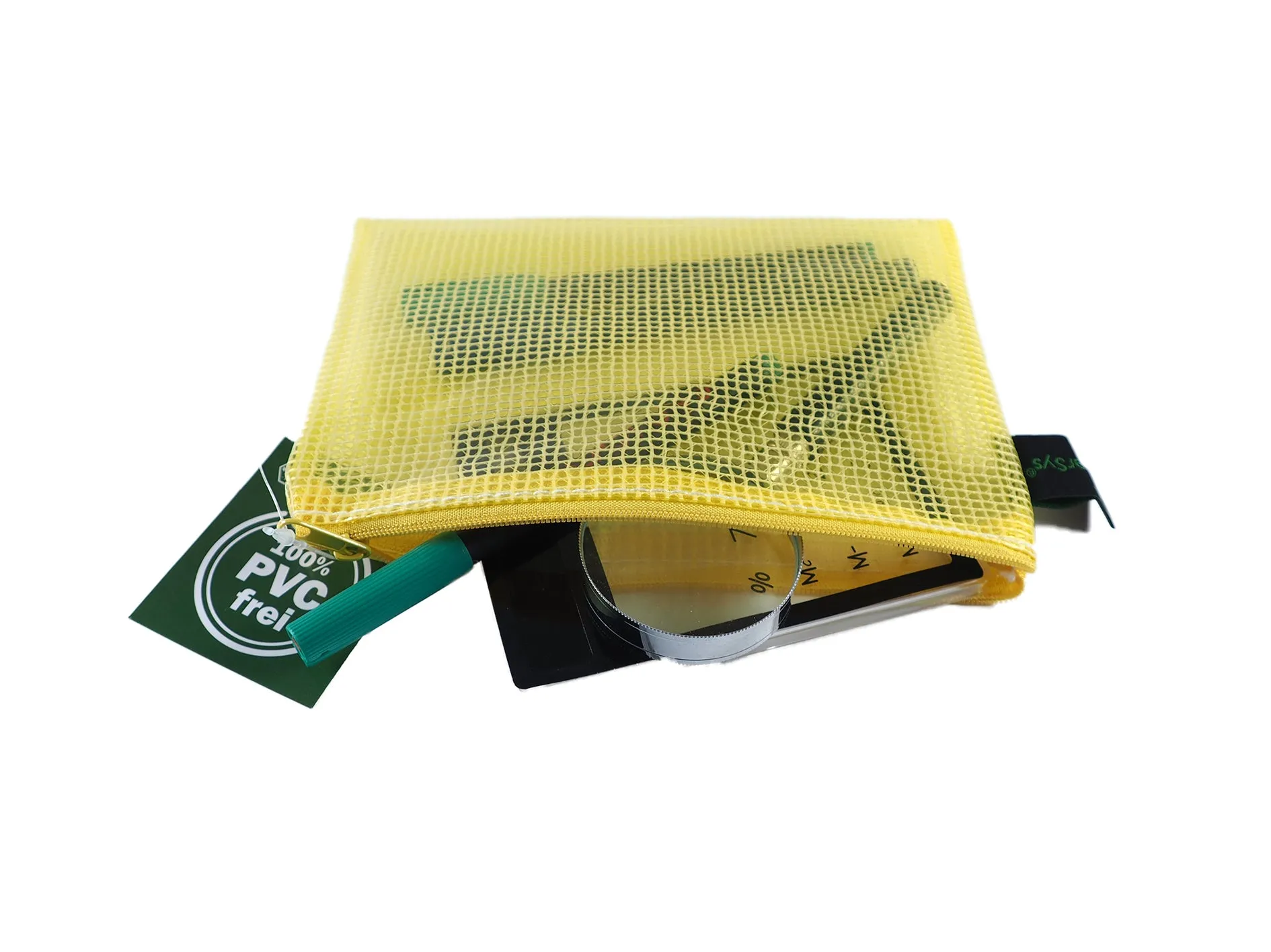 Zippered Bag Mesh, coloured EVA (PVC-free)  DIN A5